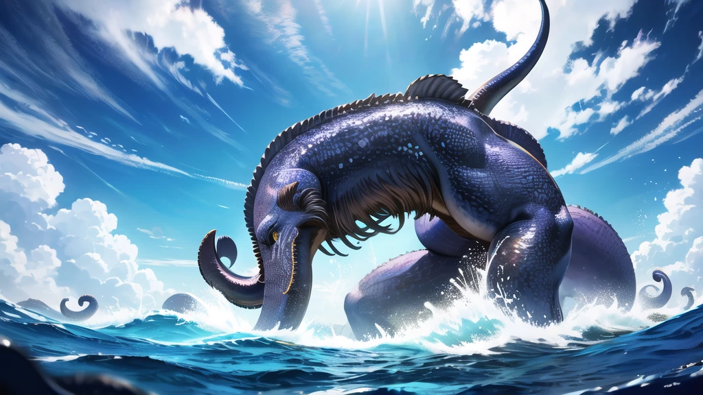 Kraken geography data in detailed hyper-realistic photography.