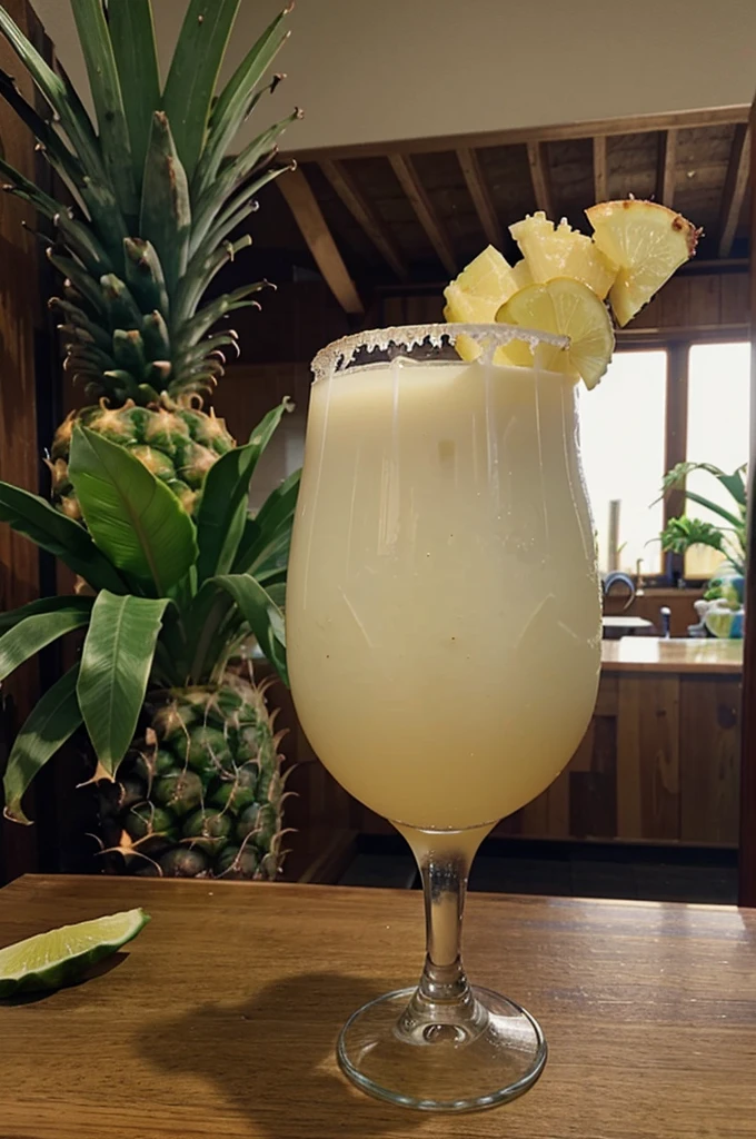 Amateur photo from Facebook. Taken with an iPhone 15 Pro. Taste the tropics with a Pineapple Coconut Margarita