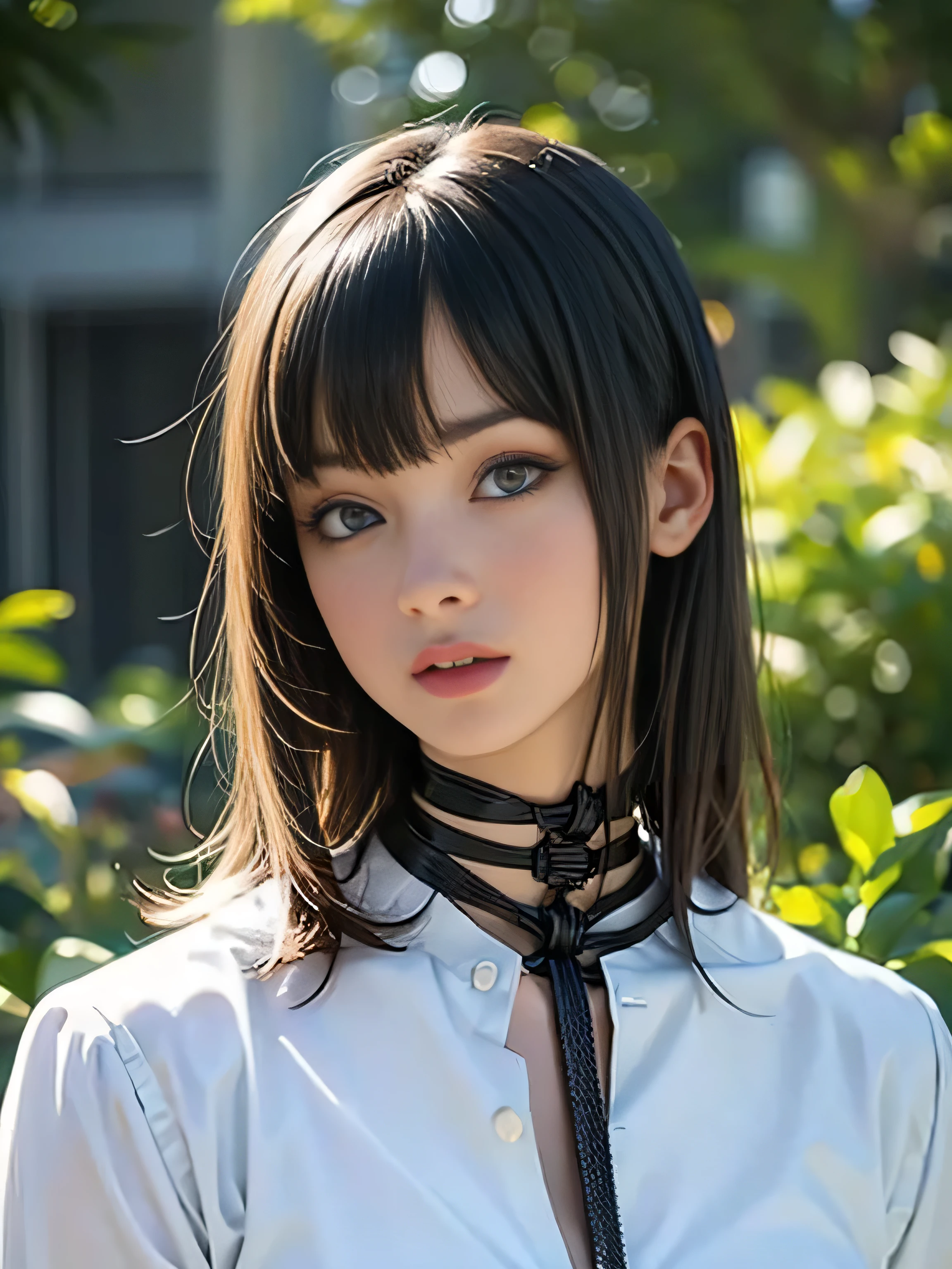 (photorealistic:1.5),(Realistic:1.5),(solo, one girl:1.5),(ultimate beautiful girl:1.5),(light brownHair:1.3),(sweet smelling girl),(virgin girl:2.0),chuuChloe,(cool:1.5),(Sexy lips),(large eyes),(Bangs hide the eyes:1.5),(Rubber fetishism:1.5),(Bondage:1.5),(masochist:1.3),(Leather gloves)