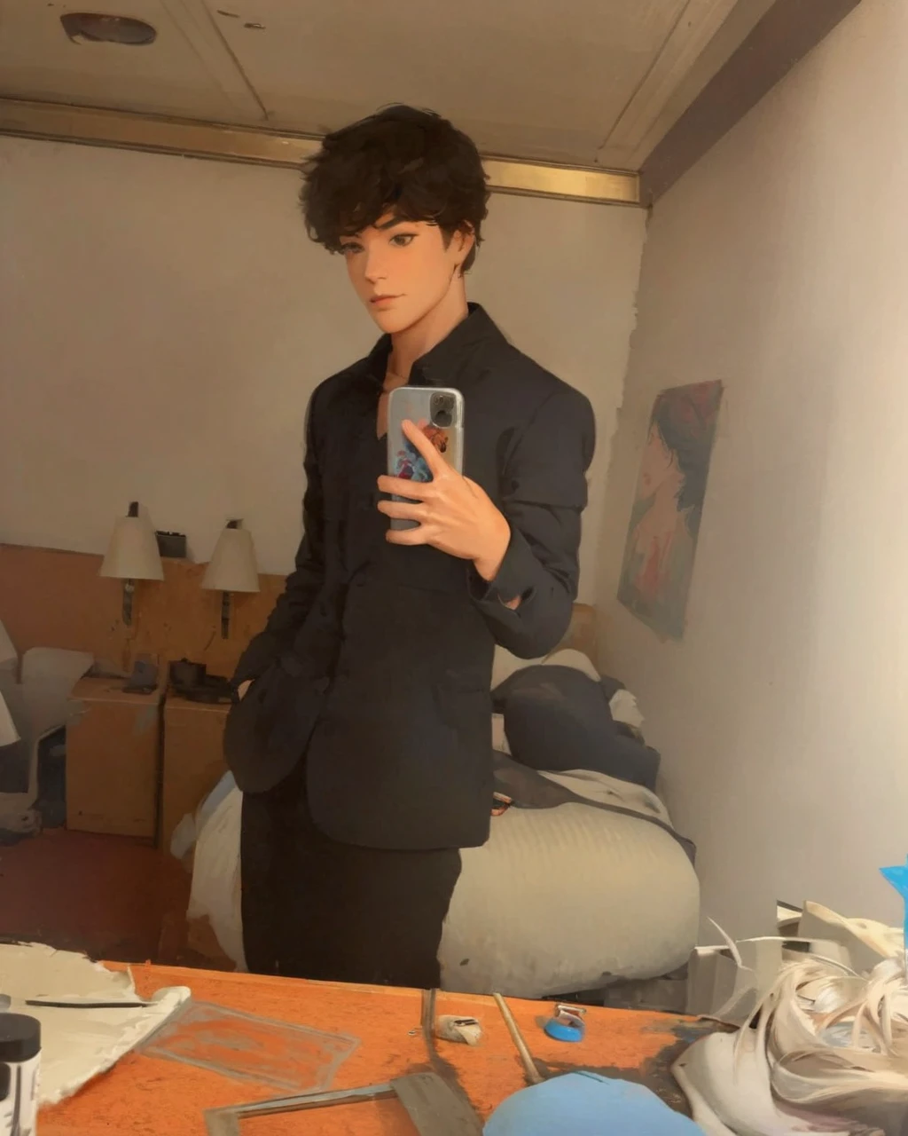 Invincible Young Man,age 55,Nolan Grayson,uncles,Gay,Tong,small Bulge,weak,feminine, effeminate, femboy, soft smooth skin, Sitting in the office,pink short stockings,pink corset,pink lace brassiere, no beard,Bukkake,k hd,artwork of a,The crotch has columnar protrusions,Top view ,Erotic lingerie,Business suit,On suits