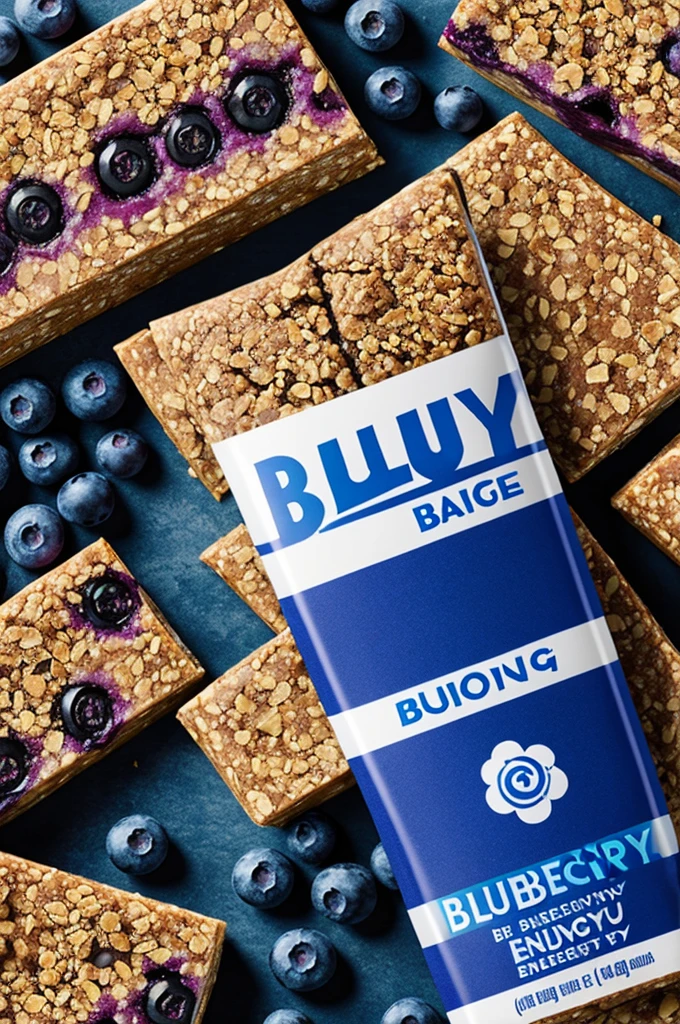 Logo of a company selling blueberry energy bars called blu berry bar