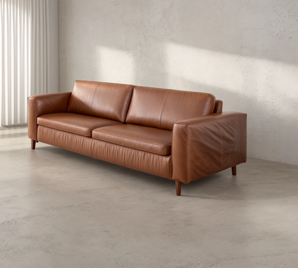 Designer sofa set, rich colors, brown similir leather sofa