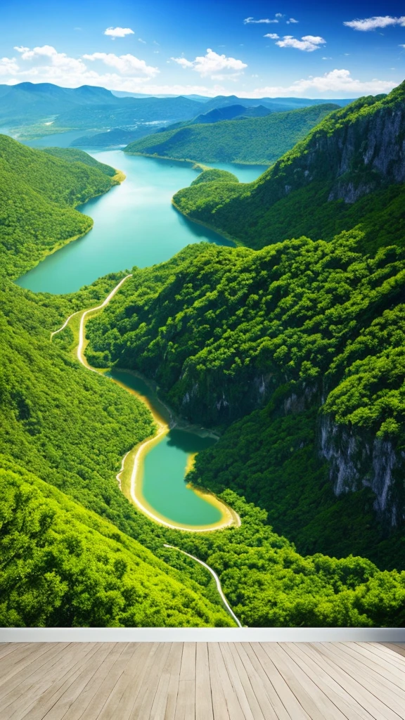 masterpiece, Ultimate quality, Cg unity 8k wallpaper, Ultra-delicate, Beautiful sky and clouds, Rich natural scenery, cliff, Lakes and rivers, Waterfalls and flying water, Beautiful green mountains, No one is seen, beautiful landscape, Won a photography competition, Background blur, Full depth, HDR High Dynamic Range, Real recovery, complex, Extreme details, Dramatic, Perfect presentation of the mid-course art style.