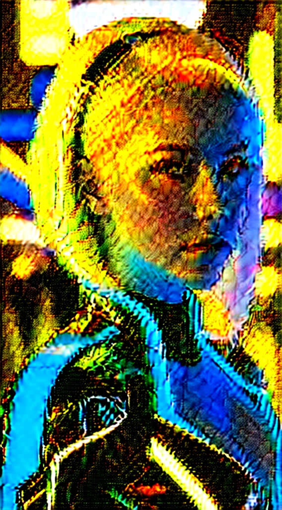 Tron Legacy, Effet de costume fluo, Une belle fille avec, HD Portrait, (High quality) (ultra details) Regarder le spectateur en tenue de ville de style hip-hop; different, colourfull, very white hair