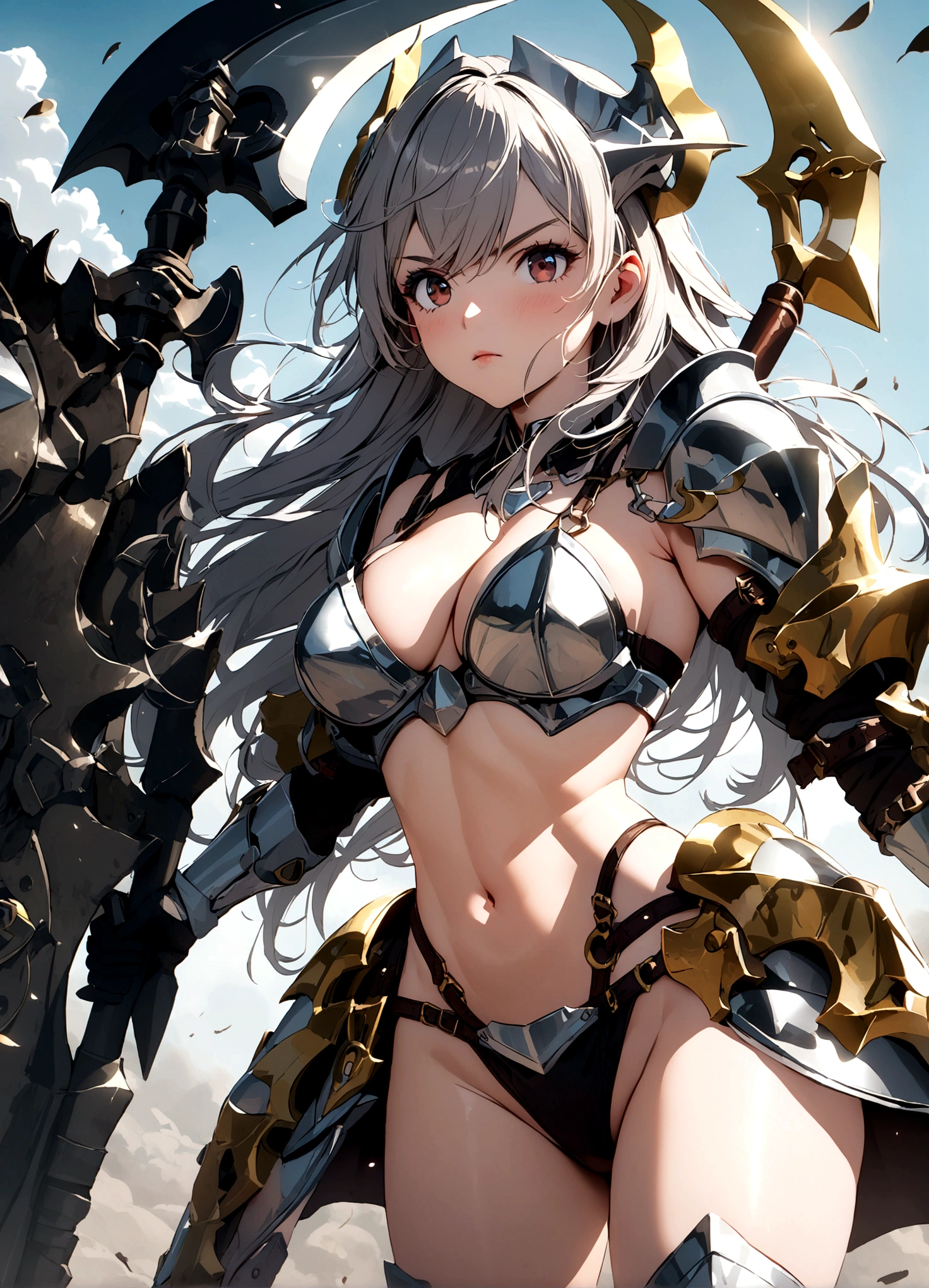 Bikini Armor Beauty Halberd Equipment In combat