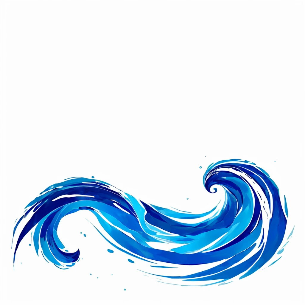 there is a blue and white Wave that is on the water, blue crashing Waves, ocean Wave, azure Waves of water, Wave打つ水, ((Waves, sea Waves, tube Wave, Wave, Waves and splashes, Water Element, ocean Waves, Wild sea background, Waves, Detailed swirling water tornado, Waves of energy, Isolated on a white background, big Wave