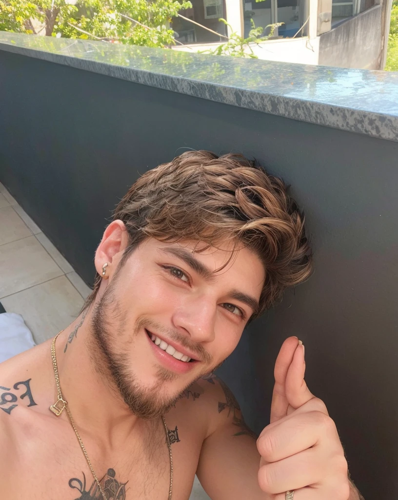 Beautiful, tattooed man 