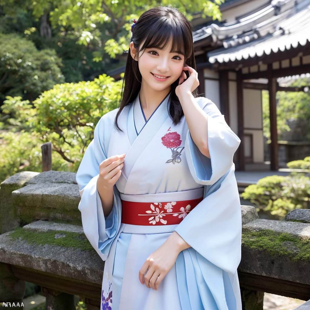 (8K、Raw photography、top-quality、masterpiece:1.2)、Ultra-detail、超A high resolution、(realisitic、photoRealstic:1.37)、portlate、High-detail RAW color photos、professional photograpy、extremely delicate and beautiful、A highly detailed、 8K Wallpapers、magnificent、finely detail、huge filesize、Official art、Highly detailed CG Unity 8K wallpapers、highly detailed beautiful girl、extra detailed face、extremely detailed eye、highlydetailed skin、extremely detailed fingers、highly detailed nose、highly detail mouth、perfect anatomia、highly detailed back ground、Highly detailed attire、1 girl、(18year old:1.210 generations、Cute s、famous Japan idol、cute littl tits:1.2)、Realistic bPetite、fair white skin、shinny skin、slenderbwell-styled、A darK-haired、Hair collection、(Pattsun bangs:1.2)、A smile、kawaii、young、kawaii faces、Lifelike face、Beautiful eyes、Sauce order、(kimono:1.4)、Dense embroidery、耳Nipple Ring、(hair adornments:1.2)、eye、cowboy shot、frontage、standing athletic pose、Contrapo、outside of house、(natta:1.4)、bathrobe、kyoto、Dynamic lighting、Valley、