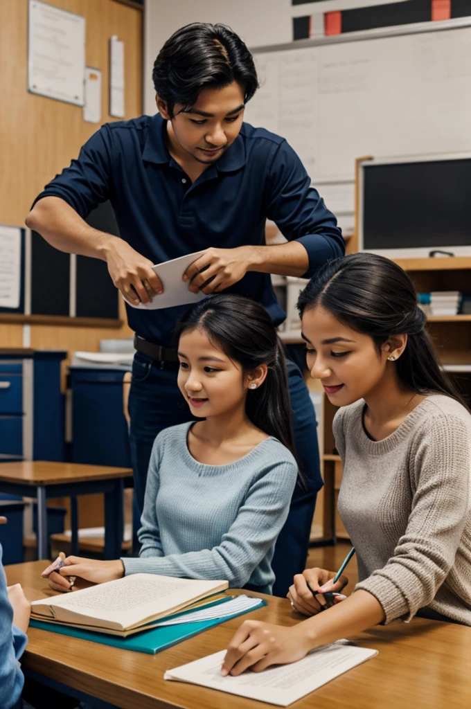 Teacher teaching a student