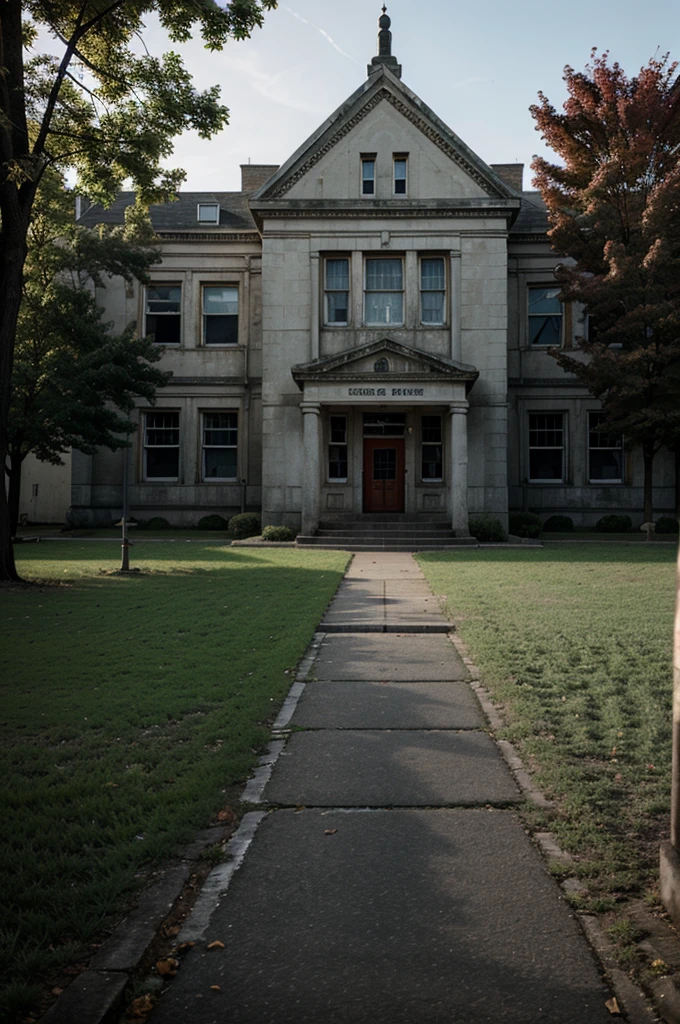 make a picture about a haunted school