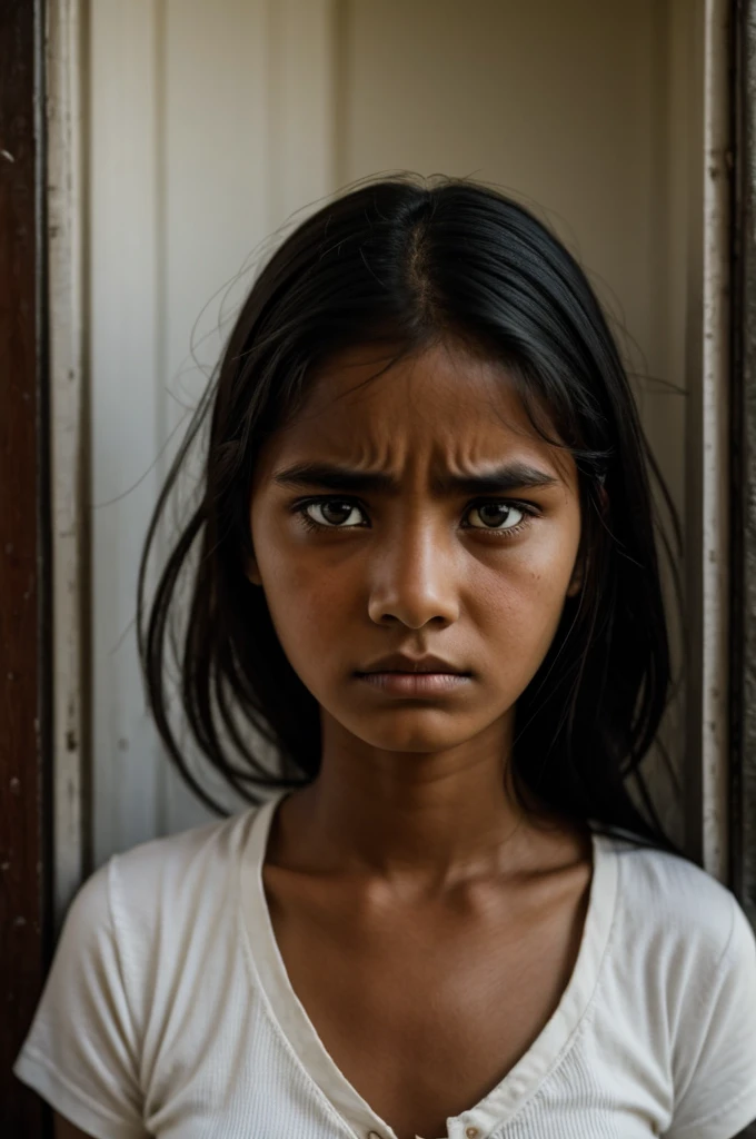 Sad girl because she is not understood by her community