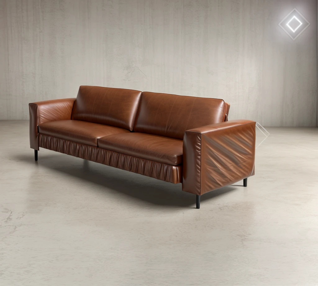 Designer sofa set, rich colors, brown similir leather sofa