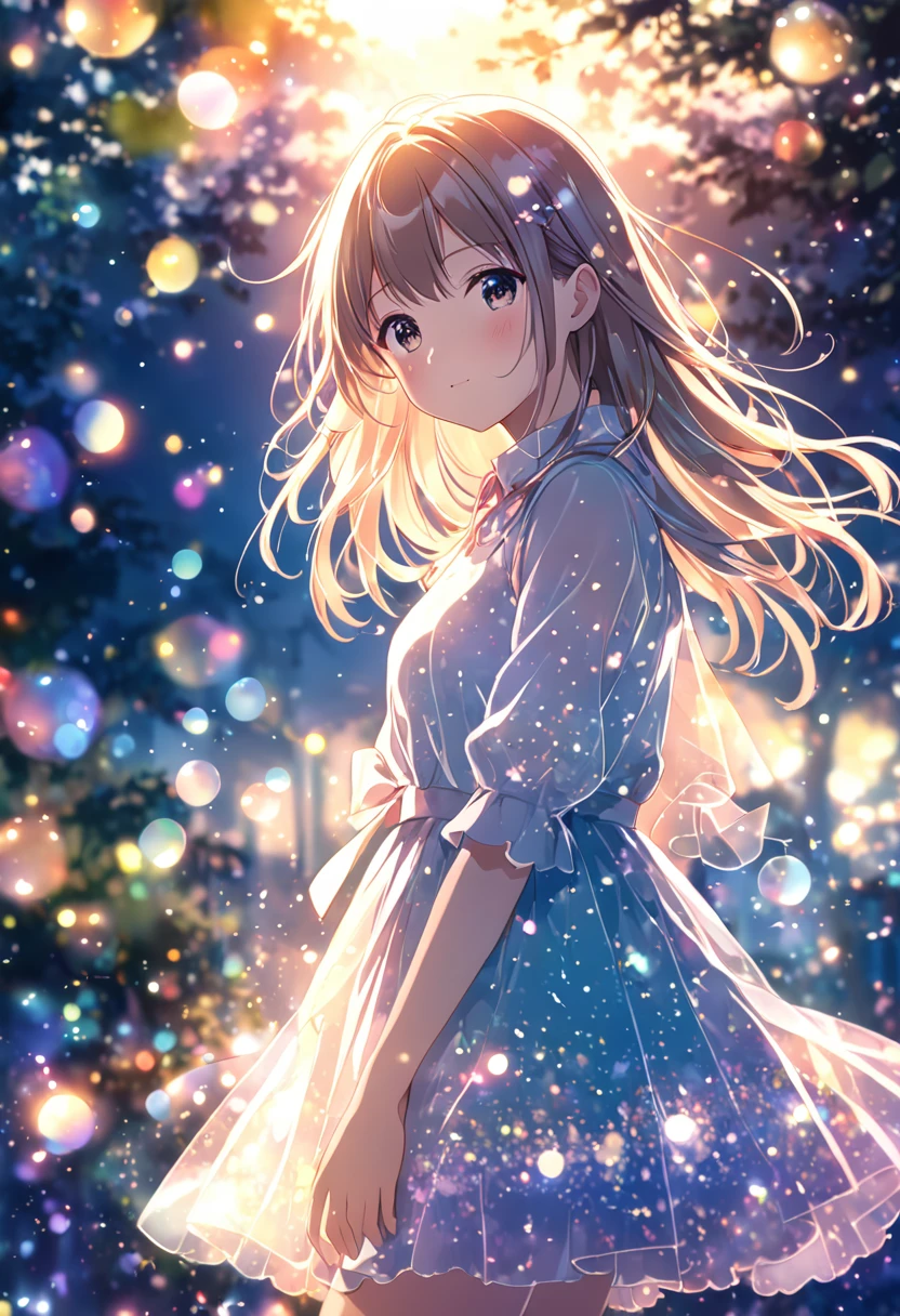Cute Girls、Backlight、Double Exposure、Multiple Exposure、
High definition、Transparency、mysterious、Soft Focus、Flare、Flare効果、Glitter、Anime illustration、yurukawa、Dreamy