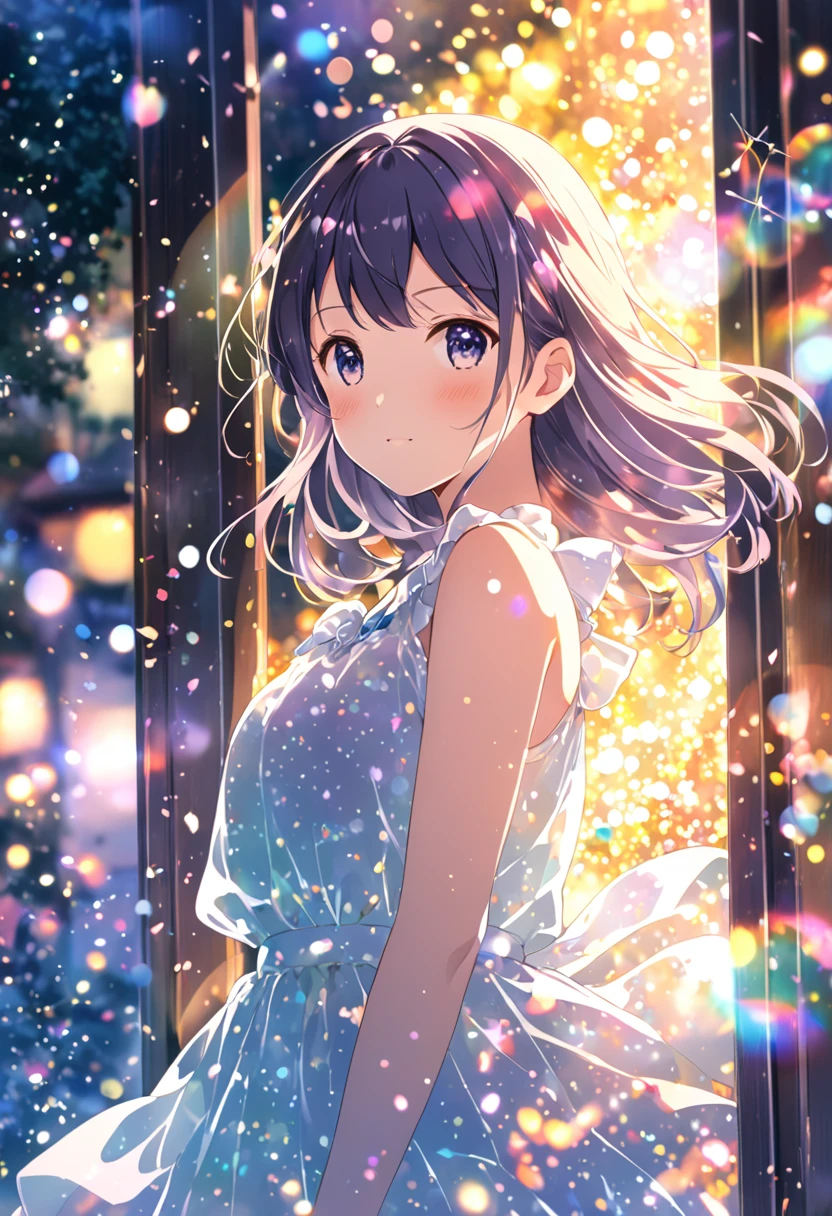 Cute Girls、Backlight、Double Exposure、Multiple Exposure、
High definition、Transparency、mysterious、Soft Focus、Flare、Flare効果、Glitter、Anime illustration、yurukawa、Dreamy