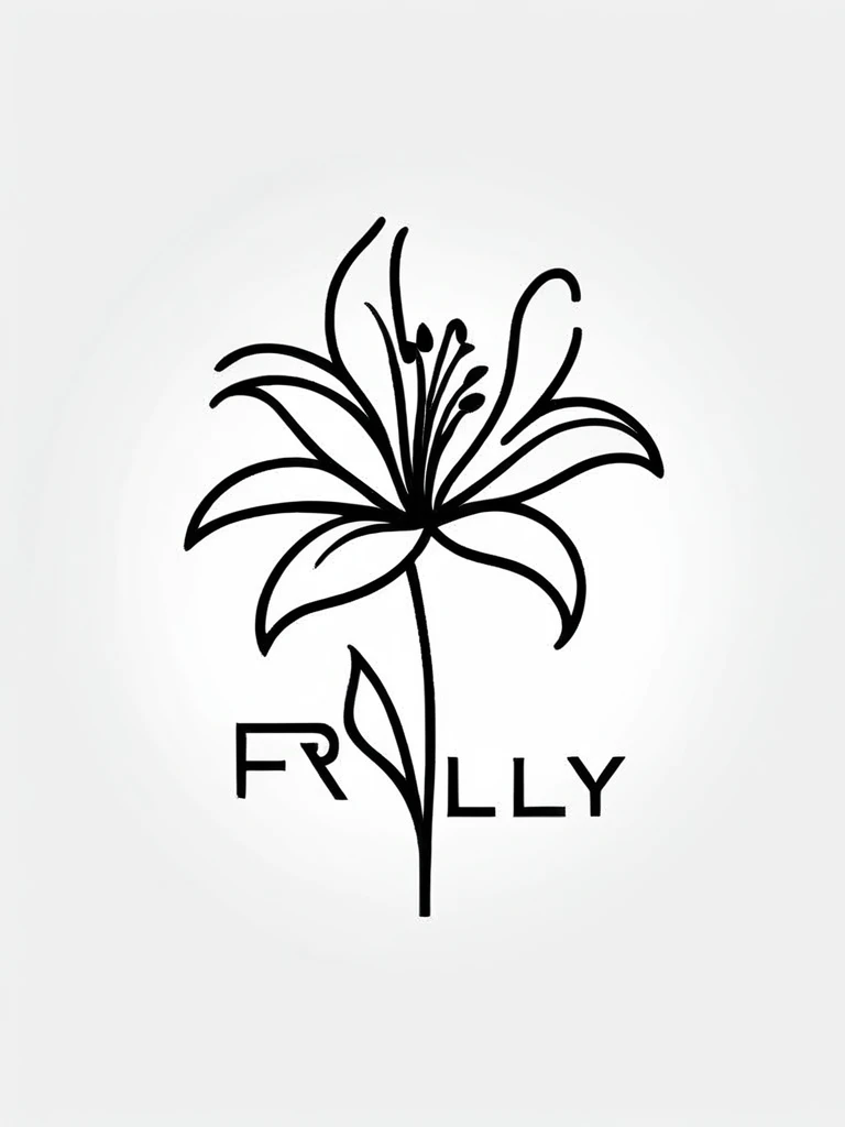 The logo of an apparel brand that gives the impression of French fashionable streets
"With ""Lily Flower,"" a symbol of France
Pretty cool
Modern Design
The background is white