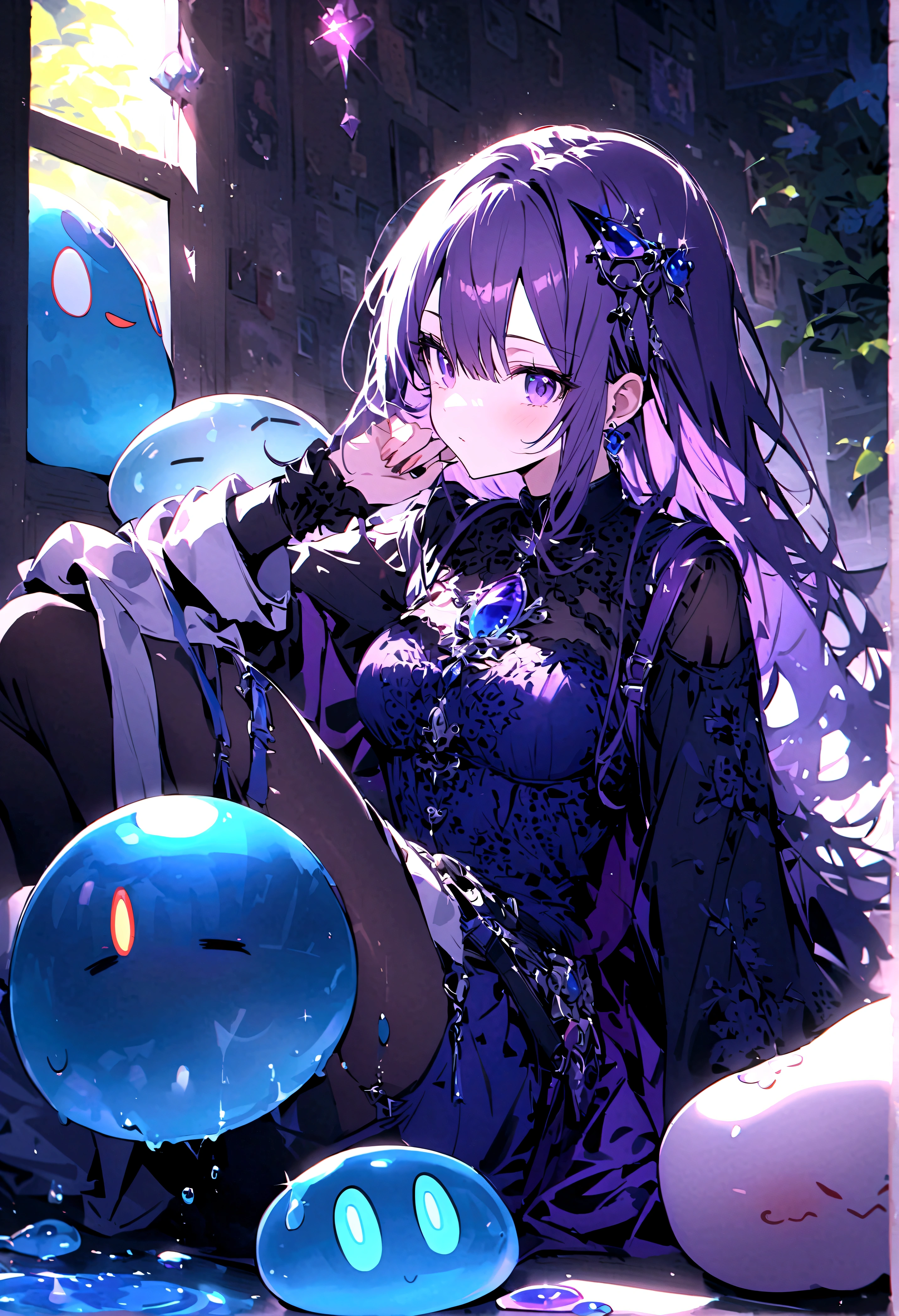 Dragon Quest、猛poisonの沼、Boyz Slime、Purple Sliver、poison々Cool looking slime、gel、Irregular shape、猛poisonボディ、