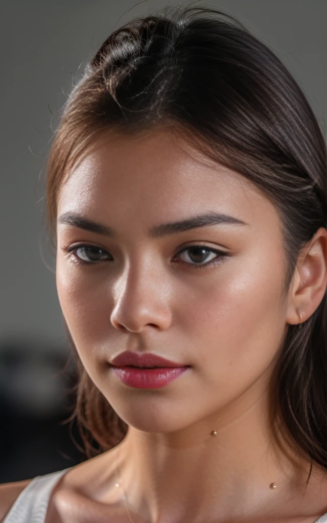 Beautiful asian girl with red lips, Her eyes shone like dreamy stars, glowing eyes, beautiful and detailed eyes, RAW photo,(high detailed skin:1), (realistic, photo-realistic:1.37), ultra high res, professional lighting , 8k uhd, dslr , high quality, film grain, Fujifilm XT3, RAW photo,, RAW photo,(high detailed skin:1), (realistic, photo-realistic:1.37), ultra high res, professional lighting , 8k uhd, dslr , high quality, film grain, Fujifilm XT3, RAW photo,