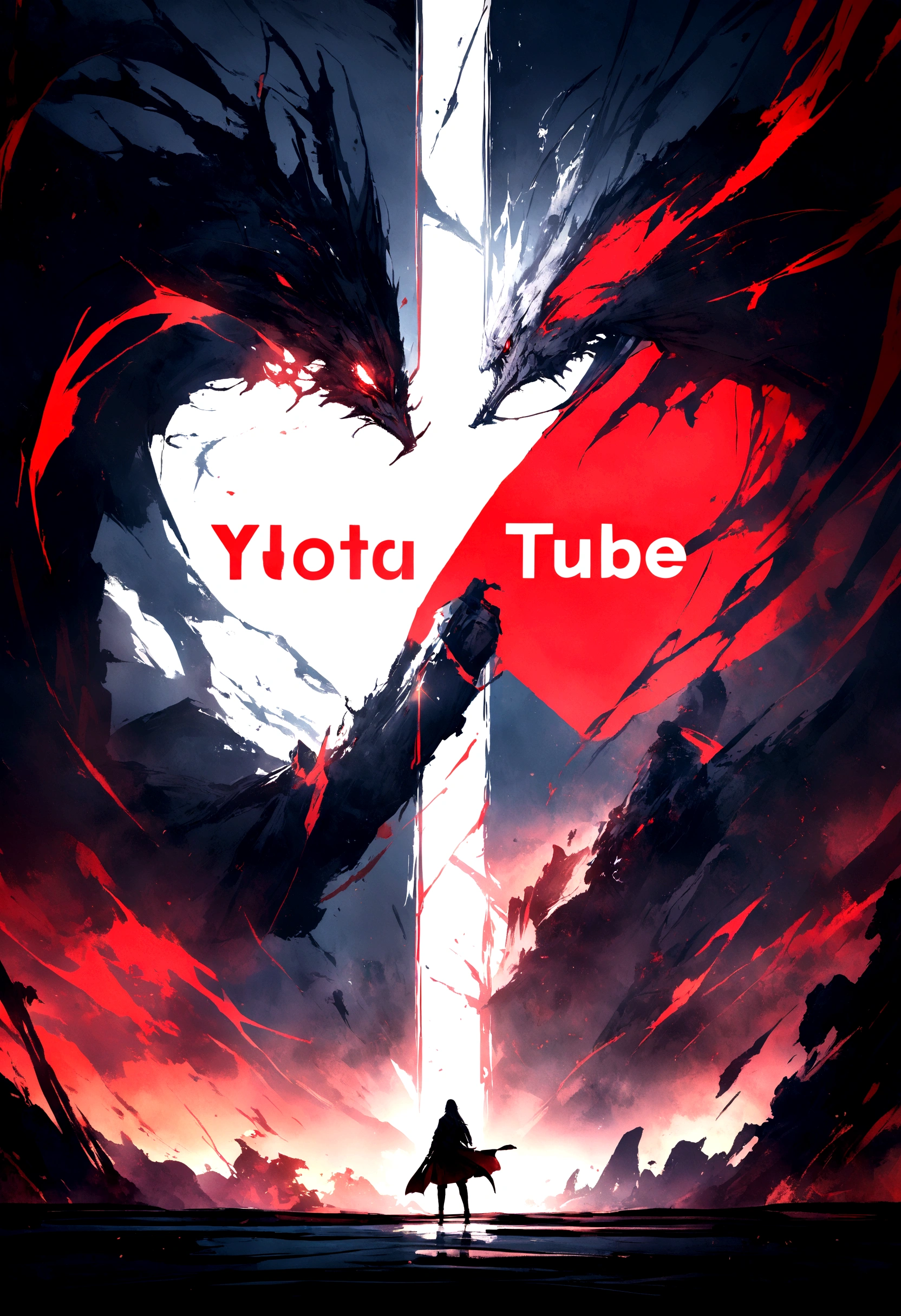 Logo youtube channel opposite sides