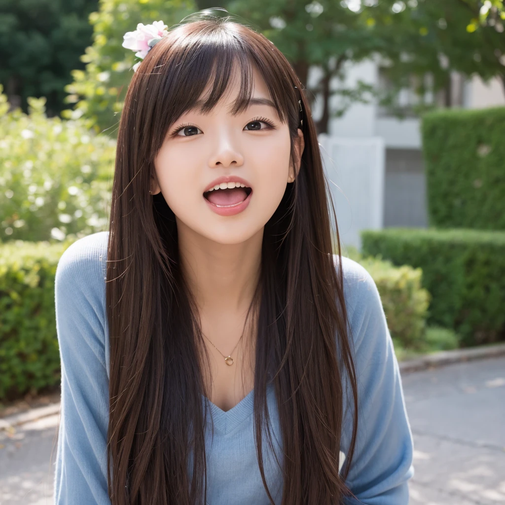 （real， High resolution：1.3），Sticking out tongue、There&#39;s a lot of sperm on my tongue、（One girl with a perfect body，Slender body、Extremely large breasts、valley、Big Tits）、Double eyelids、Tear bags、Big eyes、Long eyelashes、 Very beautiful face and eyes，Long Hair， 