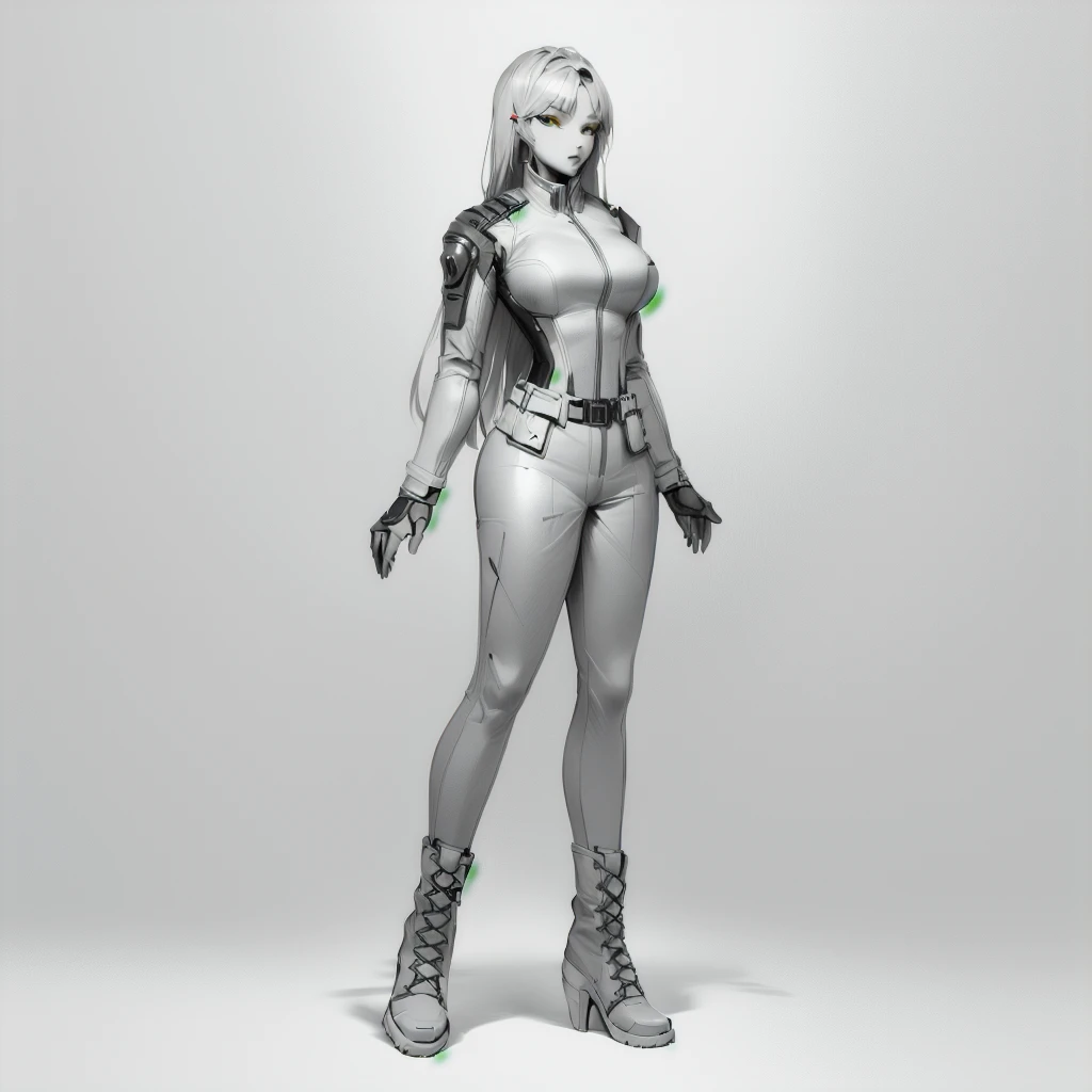 Enhance render style, grey color scheme, monochrome