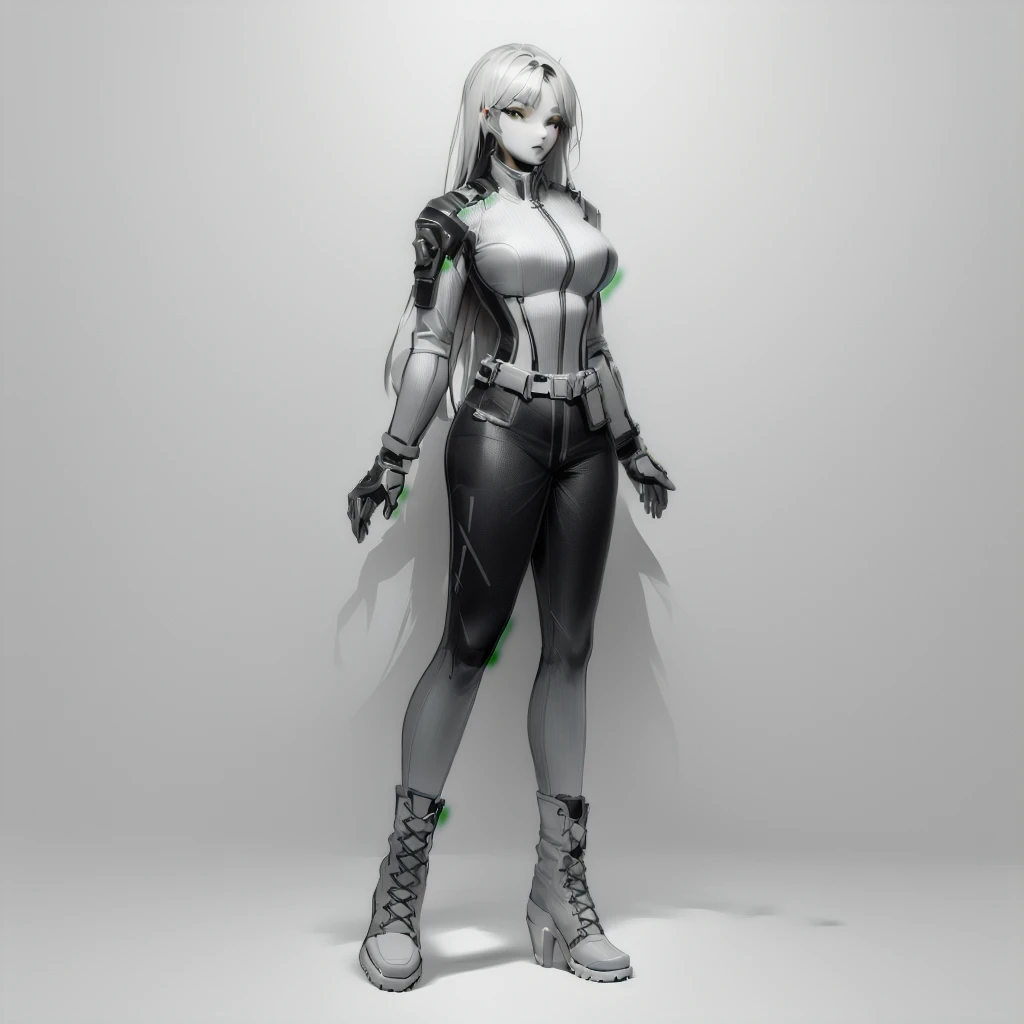 Enhance render style, grey color scheme, monochrome