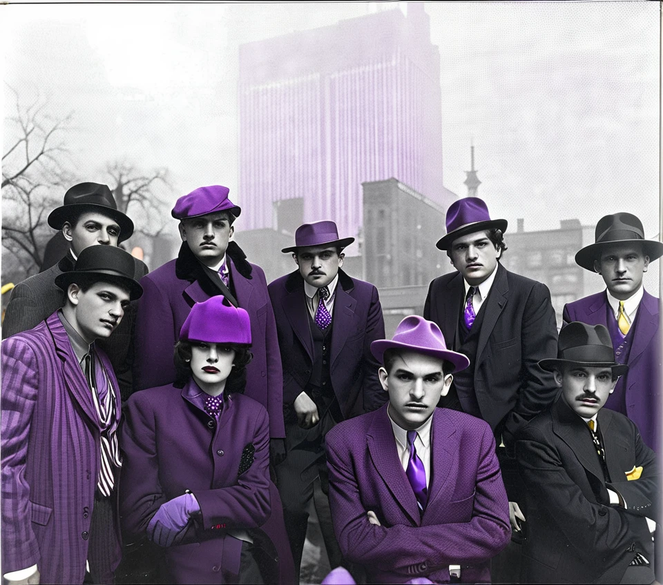 The Purple gang of Detroit but modern. Modern polish Americans, Detroit fashion, polish, wearing purple