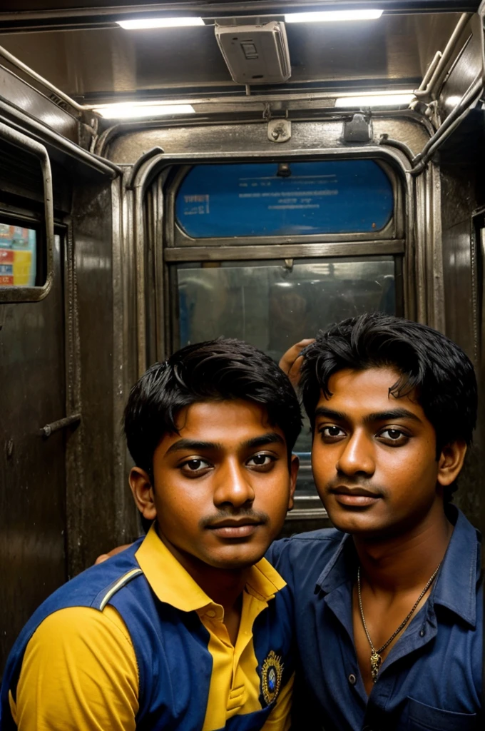  boy driver Mumbai local train photo