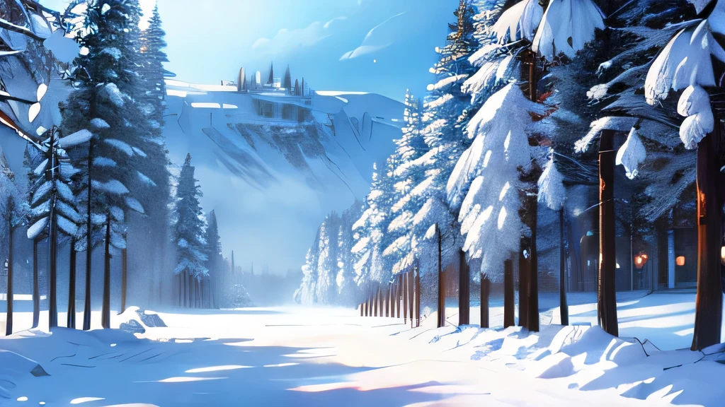 Cartoon Snowy Environment