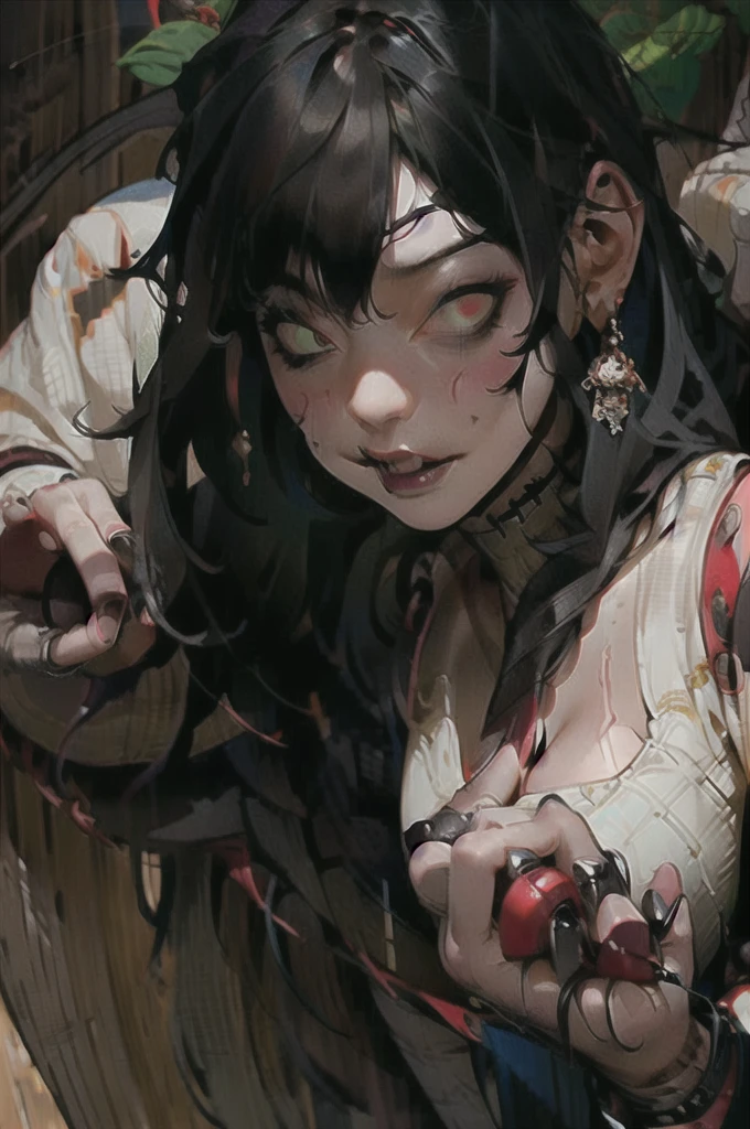 ((Browsing Caution)),((Naked festival)), (masterpiece: 1.2, Highest quality), ((Holding and sucking a big dick))、((Flat Chest))、Close-up of an 18 year old woman、Top view、There's a lot of white slime on my face、Upward glance、Drooling、Watery eye、((Blowjob)、
