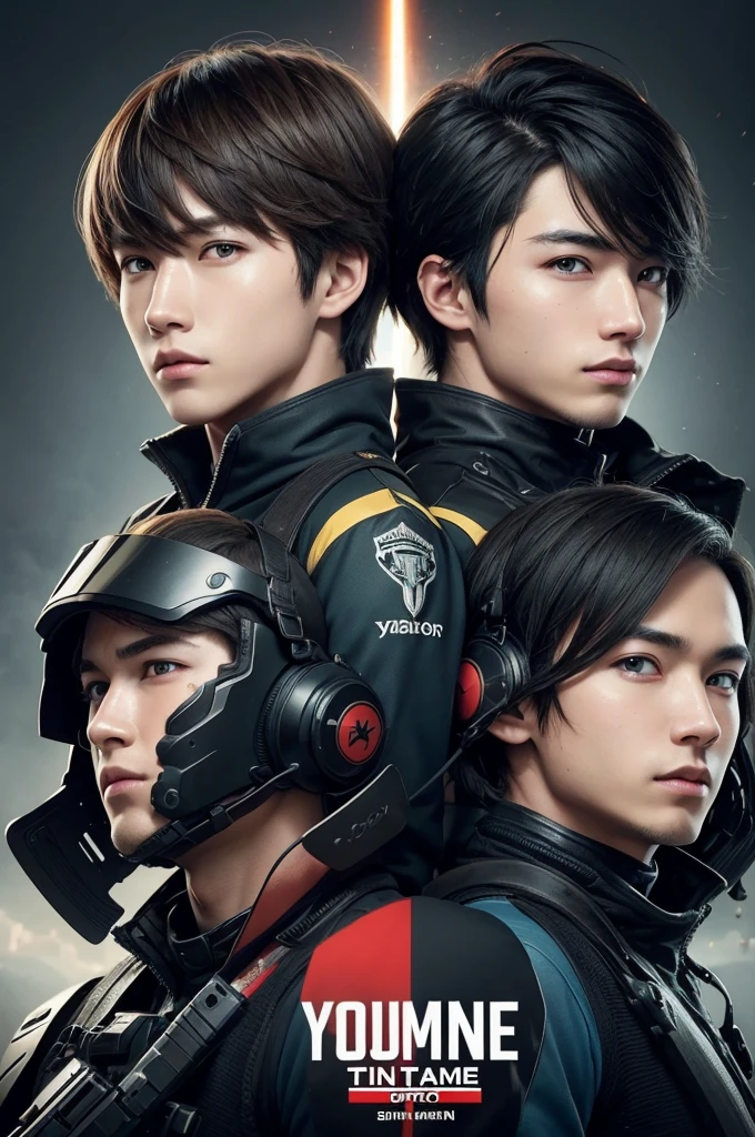 An image for the YouTube profile with two male brothers related to action shooting games an impactful image war