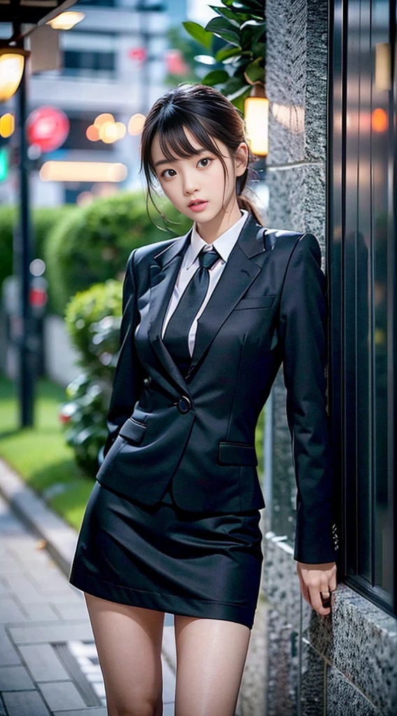 1 Girl, (Watch Viewer), (Bokeh: 1.1), Parted Lips, Expressionless, Realistic, Black Tight Mini Skirt,
business suit, OL, thin thighs, small buttocks, beautiful legs, delicate, Japan fashion model, thin face,
Best quality, (photorealistic: 1.4), ultra high resolution, big mini skirt, black suit and tie woman, suit girl, suit girl, strict business suit wearing, business suit wearing, business suit wearing, black business suit wearing, Japan woman fashion model, black business suit wearing, fashion suit wearing black suit wearing black noble suit, Business suit wearing, black slim clothes, woman posing for photo, beautiful Japan girl face, asian beautiful face, young cute one asian face, beautiful asian girl, girl cute little face, beautiful young korean woman, Japan facial features, young adorable korean face, gorgeous young korean woman, young asian girl, beautiful korean woman, Beautiful asian young woman, standing facing forward, composition visible from above knees to head, knees visible, camera gaze, standing, full body shot, hyperrealistic, front shot full body, bare feet, (face only LoRA applied, bare feet)