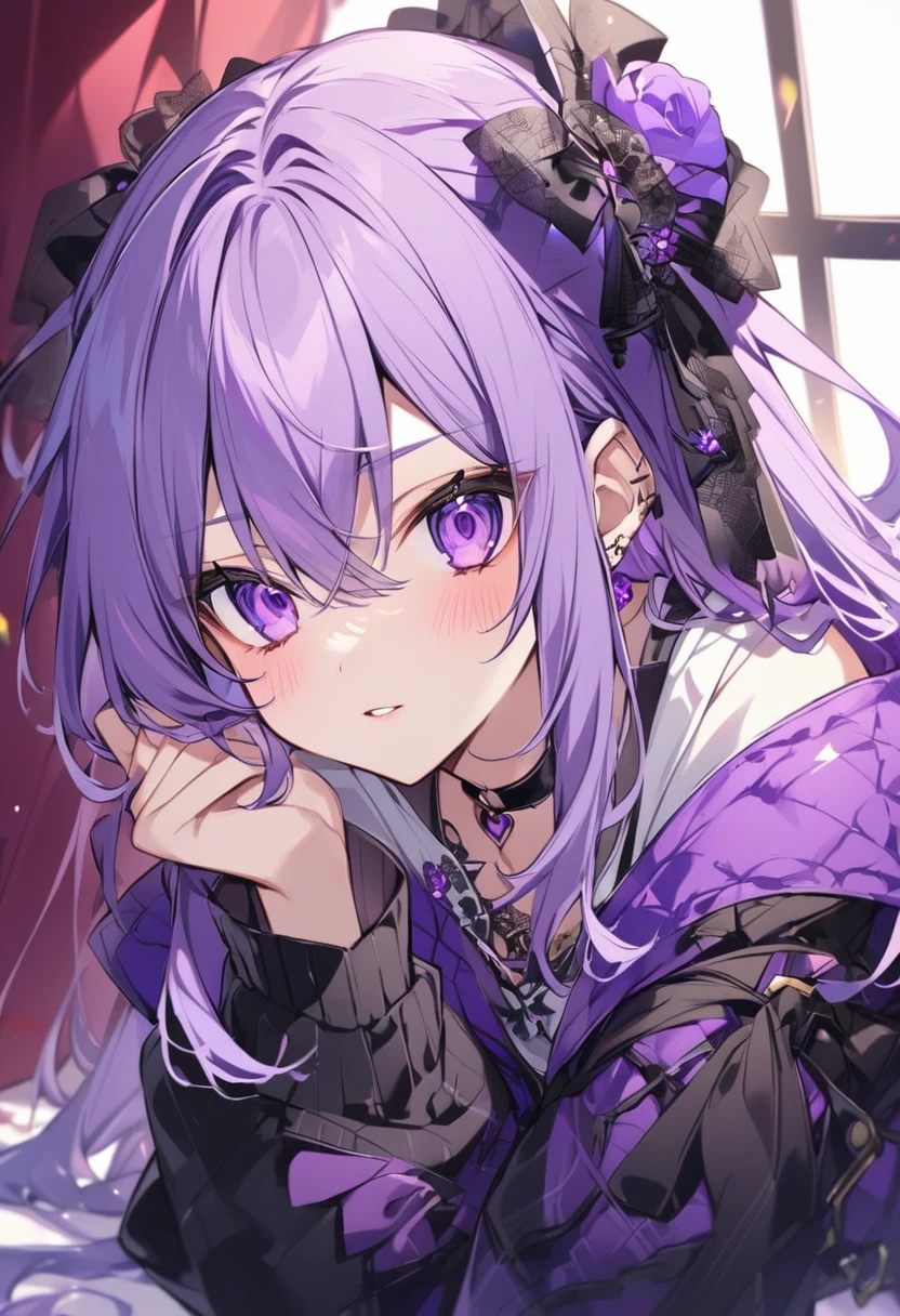 Keito。Purple Eyes。Purple Hair。