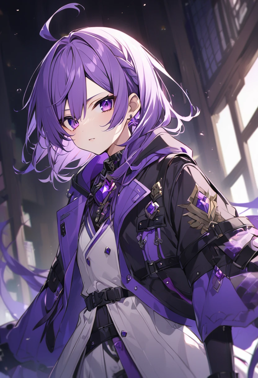 Keito。Purple Eyes。Purple Hair。