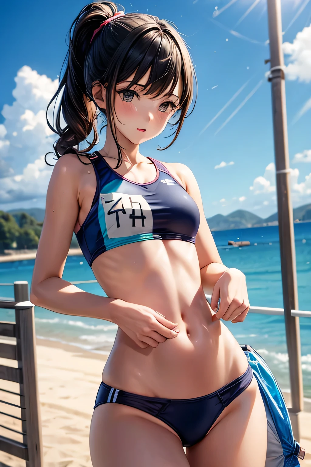 girl in sport swim underwear