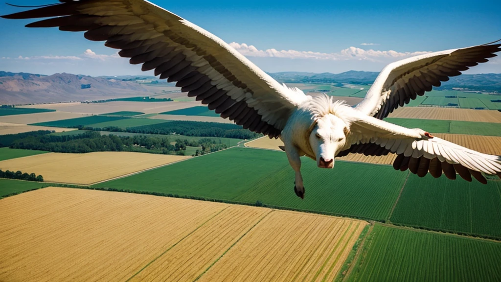 flying over a farm, naked women, falcor, wings, sexy, big 