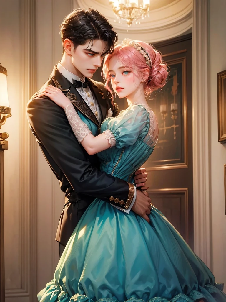 Delated the part selected. She wears a victorian era dress,