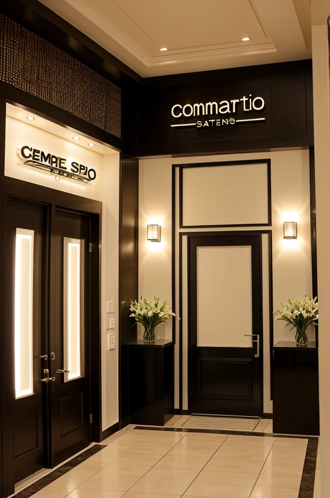 Entrance to a cosmetology spa