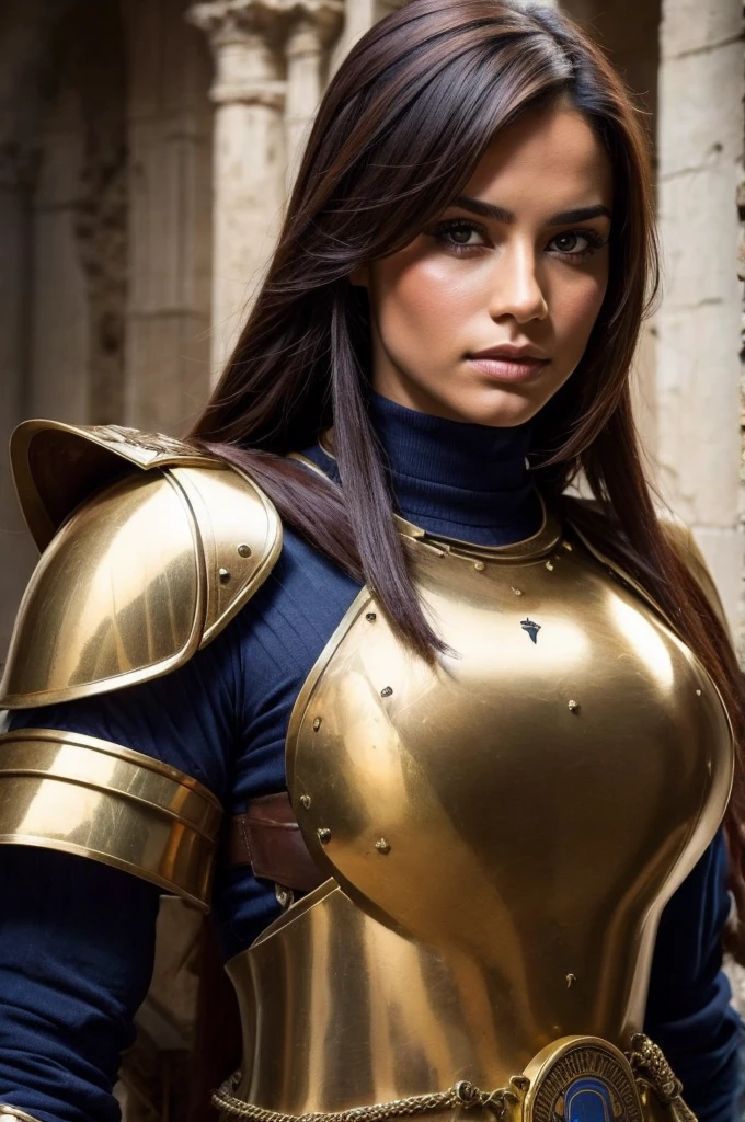 beautiful woman with roman legionary armor