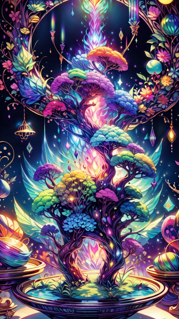 Long Hair Girl(born物発光による)Long dress standing near the doorway, The atmosphere is chaotic, Lots of fire, lava river, Hell, Fluorescent Portal, Cthulhu is visible on the other side of the portal,16K, Ultra-high resolution, Ultra-high resolution, born,Fantastic ,future、Shining in rainbow colors、The world 30 years from now。
