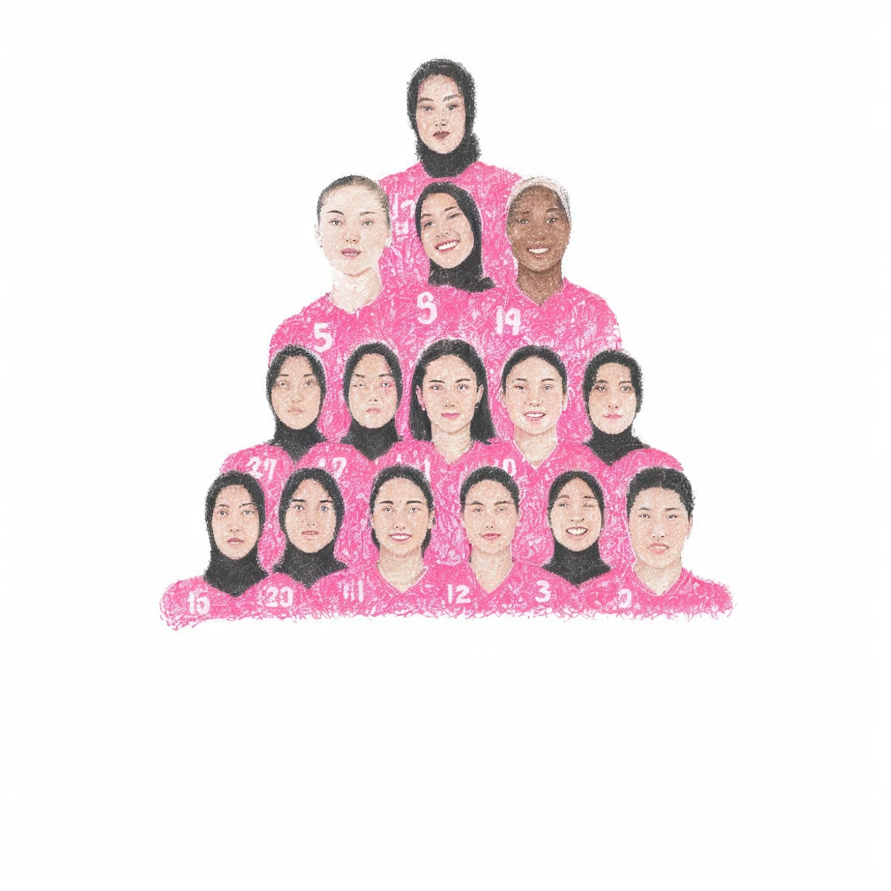 Women volleyball team art fundraiser poster