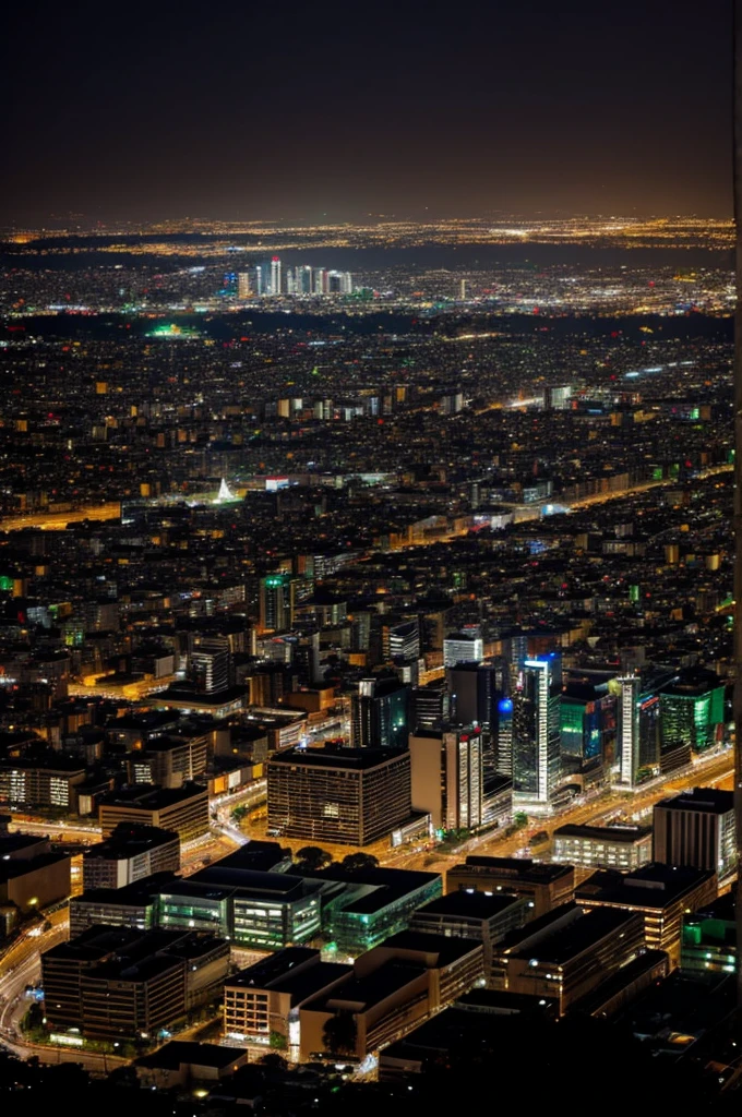 Photo of Mexico City at night taken from above