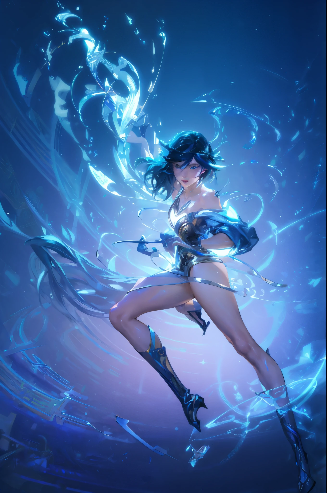 Renault, blue duster, Blue wristband, Half Body, Smile, Holding the necklace, An unrivalled masterpiece, Ultra-realistic 8k CG, Perfect work of art, Tempting的姿势, Sexy pose, Tempting, Clean, Pretty Face, Pure complexion, Pale skin, Intricate details, prestige, Gorgeous, luxury, Exquisite Ballroom
