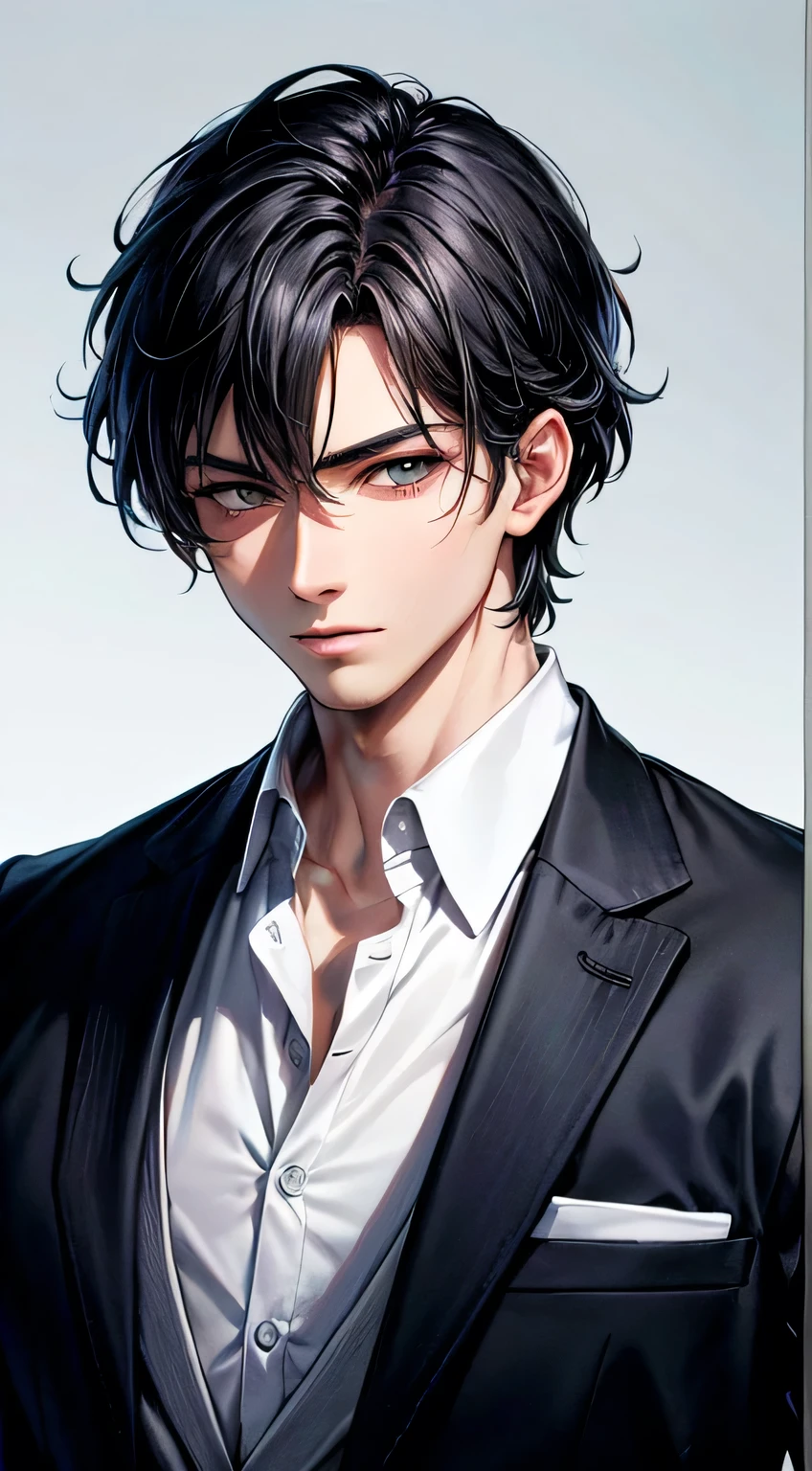4K, A high resolution, Best quality, masterpiece, perfect colors, perfectly shaded, perfect lighting, published on e621, (from Chuni), antro, ((portrait)), ((Handsome)), Perfect masculine figure, Short detailed hair,Wear men's shorts,Abusculature,pectoral muscle,press,naked upper body,detailed face, perfect face, (Los gets up), detailed information, ((Bonifasco lighting)), (detailed eyes), ideal students,tanned skin