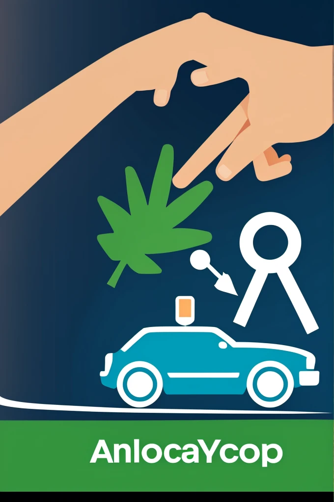 A logo for a carpooling app, with a car shaking the hand of the ecology symbol