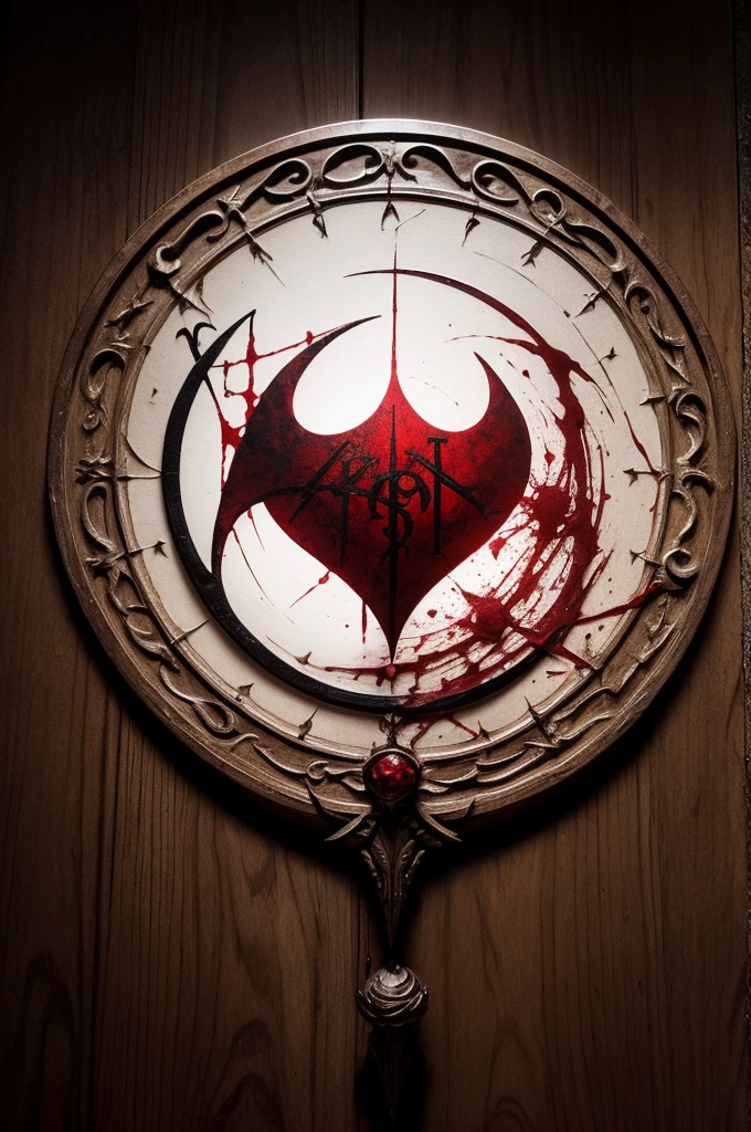 create the image of a magical sigil made with blood