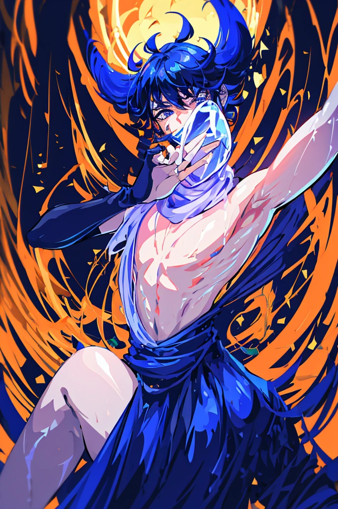 anime art, anime boy and nude lack jacket and grey pants standing in front of a yellow background, orange - haired anime boy, handsome anime pose, young anime man, anime style character, red haired teen boy,e anime character, best anime 4k konachan wallpaper, anime boy, anime lush john 8k woods, single character full body, male anime style, ultra detailed, hdr, masterpiece, highly detailed
