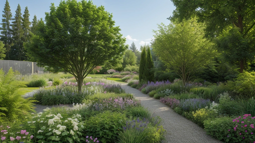 outdoors,garden,gravel road,flower,grass,trees,bush,