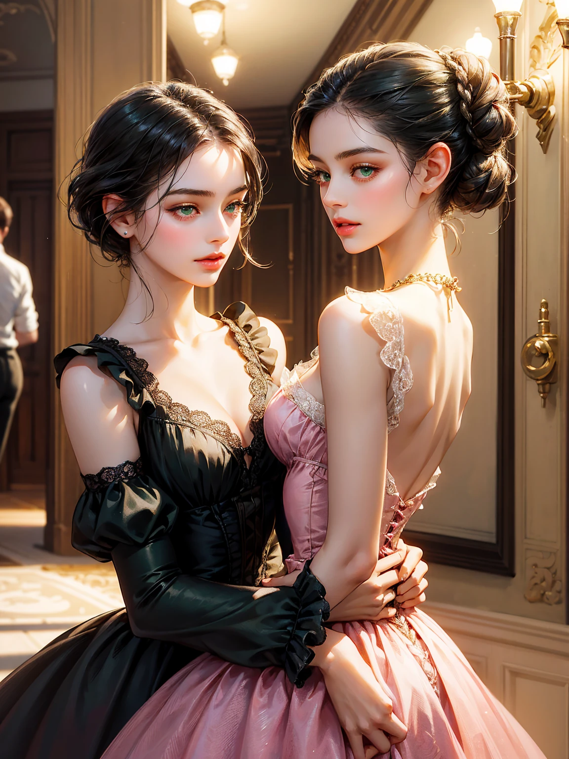 (practical, Photorealistic:1.37), (masterpiece, Highest quality:1.2), (Ultra-high resolution:1.2), (Original photo:1.2), (Clear focus:1.3), (Face Focus:1.2), (Highly detailed CG Unity 8k wallpaper:1.2), (Beautiful Skin: 1.2), (Pale skin:1.3), (Super sharp focus: 1.5), (Super sharp focus:1.5), (Beautiful and clean face:1.3), (非常にDetailed Background, Detailed Background:1.3), Bokeh, Depth of written boundary, rest, Image of a Very Cute and Beautiful Japanese Woman, , business suit, (2:1.1), smileの少女の肖像画, Full body image, from the front, Symmetrical Configuration, (Studio Lighting:1.3), (Cinema Lighting:1.3), (Rear window lighting is backlit:1.3), (surface light:1.3), Light Enveloping Her Entire Body, Looking straight at you, Persistence, Sexy model posing, rest, (Chestnut Half-Hair:1.2), Light green eyes, Beautiful Eyes, Princess Eyes, Mahogany Hair, A single hair, bangs, slim, Abdominal muscles, (Huge breasts;1.35), (Willow West:1.15), (Details of a beautiful girl:1.4), (Elegant and gorgeous deep red lace silk red wedding dress:1.3), (BaliOcean view背景:1.2), (smile, happiness:1.3), ((Perfect female body)), (Upper body image:1.3), Encircling the head, Perfect Dramatic, Volumetric lighting, Professional majestic oil painting, Glowing Skin, CT Anatomy, Perfect Proportions, 8.Five Really Small, Face Focus, Ultra practical Photo, Extremely clear images, Ultra-high definition images, Bali, Ocean view, nature, External, ((walking beach:1.2,evening,Sunset,夜空にたくさんのstarが美しく輝いている, 長時間露光されたstar空に、Many circular orbits are visible in the image.,無数のstarが輝き、Shining with a fantastic light. star々is bright and vivid)),