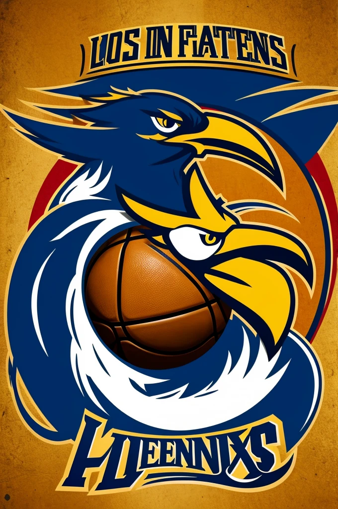 Create a logo that is about LOS FENIX basketball