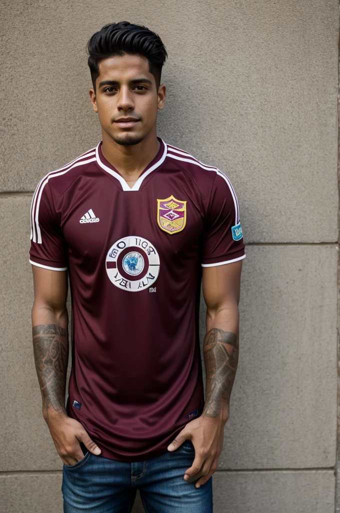 Milo j with shirt from the vinotinto soccer team